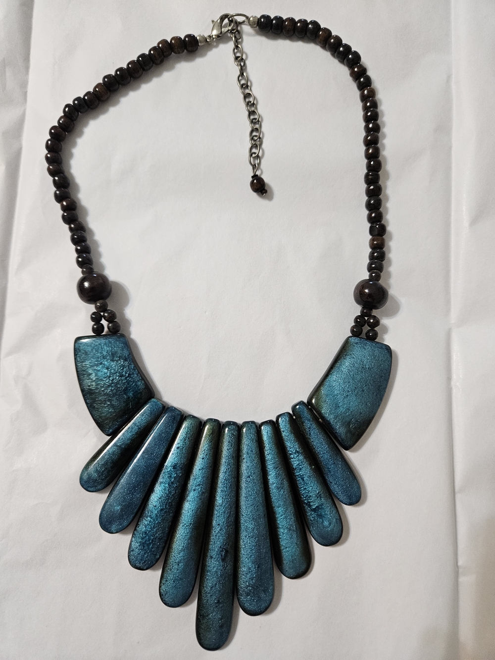 Turquoise Fan Bib Necklace - Women Jewelry